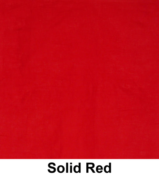 Solid Red Print Designs Cotton Bandana (22 inches x 22 inches)