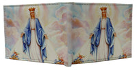 Blessed Virgin Mary Leather Bi-Fold Bifold Wallet