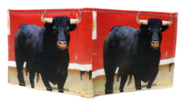 Spanish Fighting Raging Bull Leather Bi-Fold Bifold Wallet