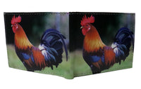 Rooster Cock Chicken Photorealistic Leather Bi-Fold Bifold Wallet