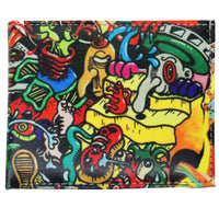 Graffiti Image Leather Bi-Fold Bifold Wallet