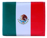 Mexico Flag Leather Bi-Fold Bifold Wallet