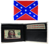 Stars Flag Leather Bi-Fold Bifold Wallet