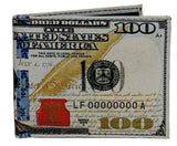 $100 One Hundred Dollar Bill Photorealistic Leather Bi-Fold Bifold Wallet