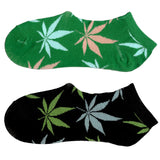 6 PAIRS Marijuana Weed Cannabis Multi-Colors No Show Low Cut Socks