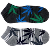 6 PAIRS Marijuana Weed Cannabis Gray Low Cut No Show Socks