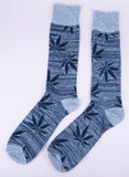 6 PAIRS Heather Marijuana Weed Cannabis Potleaf 420 Rasta Crew Length Socks